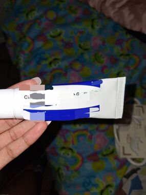 White Squeeze Tube with Blue Accent - Skincare/Cosmetic Tube